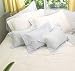 MARRIKAS IVORY CLOUD SILK JACQUARD CAL KING DUVET COVER SET