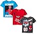 Marvel Little Boys' 3-Pack T-Shirt, Blue/Red/Gray, 5/6