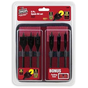 Vermont American 14482 Black Max 6 Piece 3 8-Inch to 1-Inch Spade Drill Bit Assortment by Vermont American