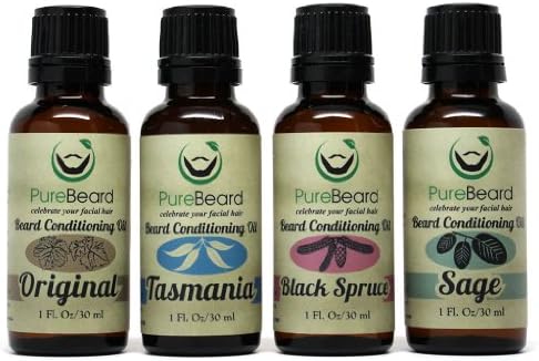 PureBeard Conditioning Oil for Beard- The Original (30ml/1 fl. oz) with Kent 81T Beard Comb