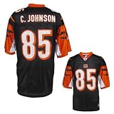 Reebok NFL Equipment Cincinnati Bengals #85 Chad Johnson Black Replica Football Jersey