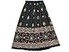 Boho Skirts Black Embroidered Allover Beaded Glam Maxi Skirt