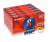 Sony 5 Pack 90 Min 8mm Std Cassette