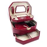 Coffret &agrave; Bijoux "L'El&eacute;gante" rouge chocolat