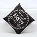 Susenstone Vintage Christmas Letter Sofa Bed Home Decoration Pillow Case (Black)
