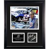 Mounted Memories Rusty Wallace Framed Photo w/ Autographed Race Used Tire and Plate