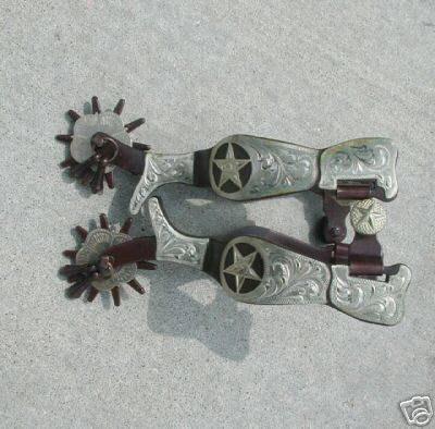 Taxas Star spurs with jinglebobs