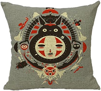 Cesttee Decorative 18 x 18 Inch Cotton Linen Square Throw Pillowcase Pillow Cover Cushion Case Animal