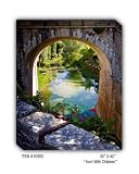 ARCH WITH CHILDREN - Gallery Wrapped, Stretched Canvas Photograph