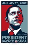 Barack Obama - 11 x 17 - 2009 Inaugural Poster - Glossy Finish - Futura Paper