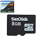SanDisk 8GB micro Secure Digital High Capacity (microSD HC) Card (8 GB micro SD HC Karte) + ELEKTROWA-SOFTWARE