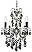 Classic Lighting 57004 RB CBK Via Venteo, Crystal, Mini-Chandelier, 17" x 17" x 25", Roman Bronze