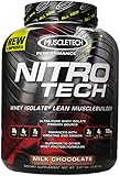 MuscleTech NitroTech Protein Powder, Whey Isolate + Lean MuscleBuilder, Milk Chocolate, 3.97 lbs (1.80kg)