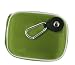 rooCASE (Med Nylon Green) Hard Shell Carrying Case with Memory Foam for Pentax Optio WG-1 GPS Digital Camera
