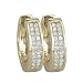 14K Yellow Gold 1/2 ct. Princess Cut Diamond Huggie Earrings