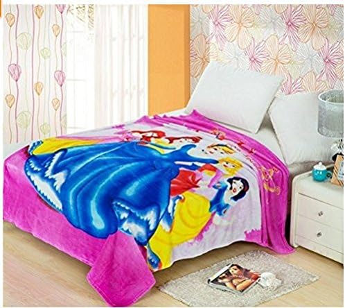 Disney's Princess: Purple Pink Blue Coral Fleece Blanket- Twin - Very Soft