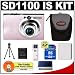 Canon PowerShot SD1100 IS Digital Camera (Pink) with 4GB SD Memory Card + Spare NB-4L Battery + Case + Cameta Bonus Accessory Kit