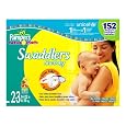Pampers Swaddlers, Size 2-3 (14-22 Lbs), Economy Plus Pack, 152 Swaddlers