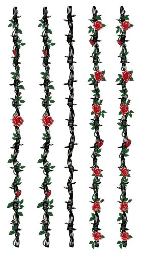 祭化粧　R172　薔薇の鉄条網（17.5cm x 10cm）