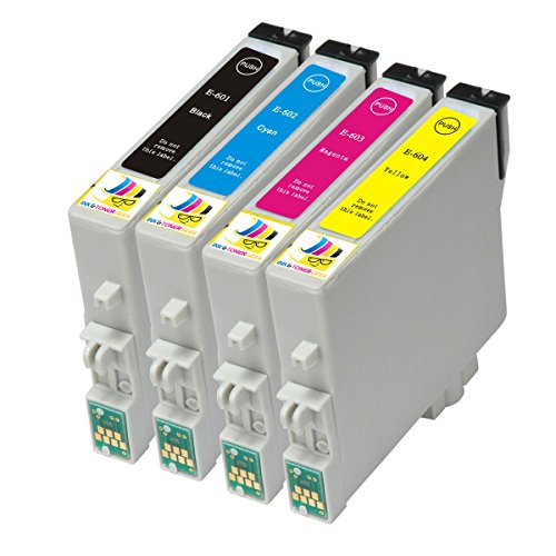 Ink & Toner Geek ® - 4 Pack Remanufactured Replacement Inkjet Cartridges for Epson T060 60 #60 (T060120, T060220, T060320, T060420) For Use With Epson Stylus C68 Stylus C88 Stylus C88Plus Stylus CX3800 Stylus CX3810 Stylus CX4200 Stylus CX4800 Stylus CX5800F Stylus CX7800 (1 Black, 1 Cyan, 1 Magenta, 1 Yellow)