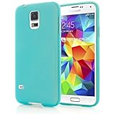 delightable24 Schutzhülle Hülle Case mit TPU Silikon für Samsung Galaxy S5 i9600 Smartphone - Transparent / Türkis