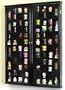 108 Shot Glass Shooter Display Case Holder Cabinet Wall Rack w/ UV Protection -Black