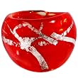 Handmade Red Silver Graffiti Glass Ring