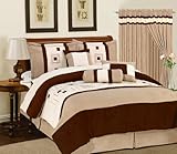 High Quality Soft Micro Suede Comforter Set Bedding-in-a-bag, Taupe - Queen ....