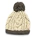 Bodvera Chunky Soft Stretch Cable Knit Slouchy Beanie Skully Crocheted Cap Hat