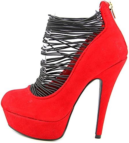 Famous Name Brand OutRage Women US 7.5 Red Platform Heel