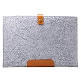 RAINYEAR 11"-11.6" フェルト製　Macbook airインナーバッグ保護ケースmac フェルトレザーケース(ライトグレー)