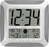 La Crosse Technology WS-8248U-Al Atomic Digital Wall Clock with Moon Phase