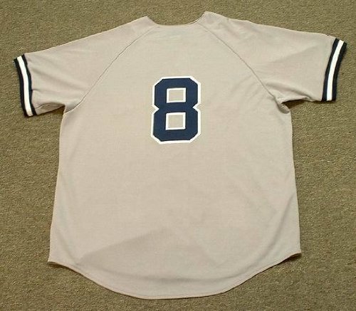 YOGI BERRA New York Yankees Majestic Throwback Away Baseball Jersey, LARGE