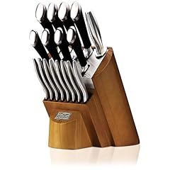 ChicagoCutlery Fusion 18-Piece Set including Honey Maple Wood Block 