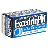 Excedrin PM Acetaminophen and Diphenhydramine Citrate Coated Tablets, 100-Count Bottles (Pack of 2)