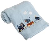 Lambs & Ivy Choo Choo Express Chenille Blanket with Applique
