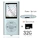 Tomameri Silver Portable MP4 Player MP3 Player Video Player with Photo Viewer , E-Book Reader , Voice Recorder with 32 GB Micro SD Card