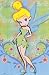 Tinkerbell (Whimsy) Gold Wood-Mounted Art Poster Print - 24