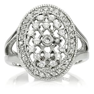 Inspired by Twilight Engagement Ring: Bella's Wedding Ring - Silver - 7