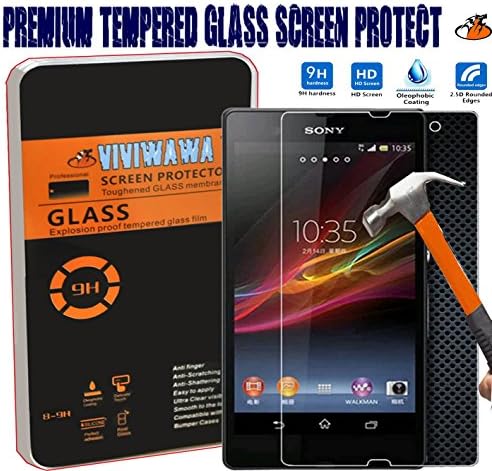 Viviwawa 0.3mm Ultra-thin Tempered Glass Screen Protector (Sony Xperia Z L36h C6602/c6603)