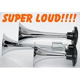 Assured Performance Super Loud Triple Trumpet Train Air Horn 140db-NEW by Unknown