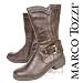 MARCO TOZZI Damen Winter Stiefel, Bikerlook, mokka braun antic