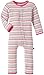 KicKee Pants Girls' Baby Ruffle Coverall, Fairytale Stripe, 3-6 Months