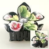 Apparel : Bourrache Black - Cubitas Sisley Collection (Hand-set crystal jewelry, Claw clip)