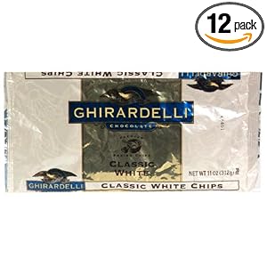 Ghirardelli Premium Baking Chips, Classic White Chips, 11-Ounce Bags (Pack of 12) by 