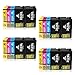 IKONG 20 Packs Compatible for Epson 252xl Ink Cartridge (4Sets+4Black) Worked With EPSON Wf 3640 Wf 3630 Wf 3620 Wf 7610 Wf 7620 Wf 7110