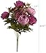 Duovlo Fake Flowers Vintage Artificial Peony Silk Flowers Wedding Home Decoration,Pack of 1 (Purple)