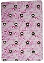 John Deere Pink Camo Fleece Blanket