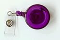 Retractable Badge Reel Translucent Purple