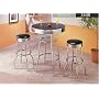 New Chrome Metal Retro Style Barstools set (set of 2 bar stools)
